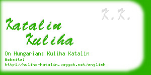 katalin kuliha business card